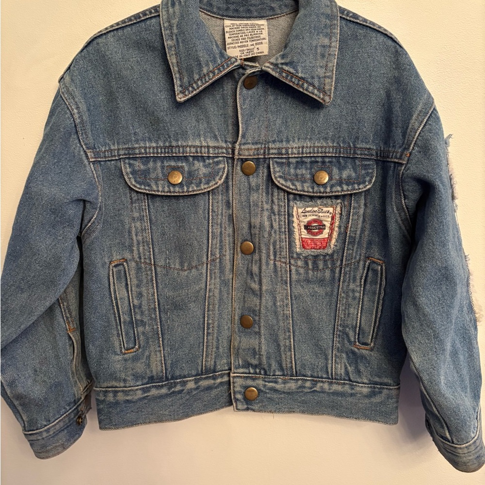 Vintage London Blues Kids Jean Jacket with Patches 5 years